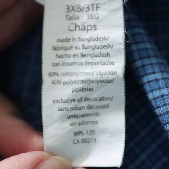 Chaps long sleeve button down Easy Care size 3XB - Picture 4 of 15
